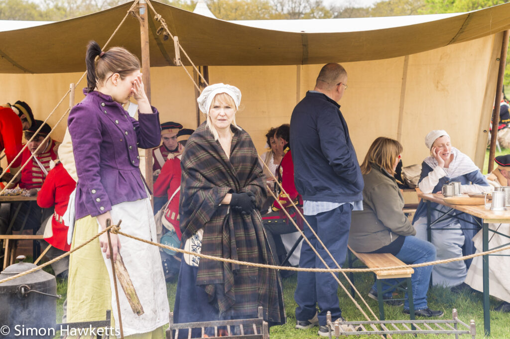 National Trust property Ickworth House pictures - Army camp in battle re-inactment