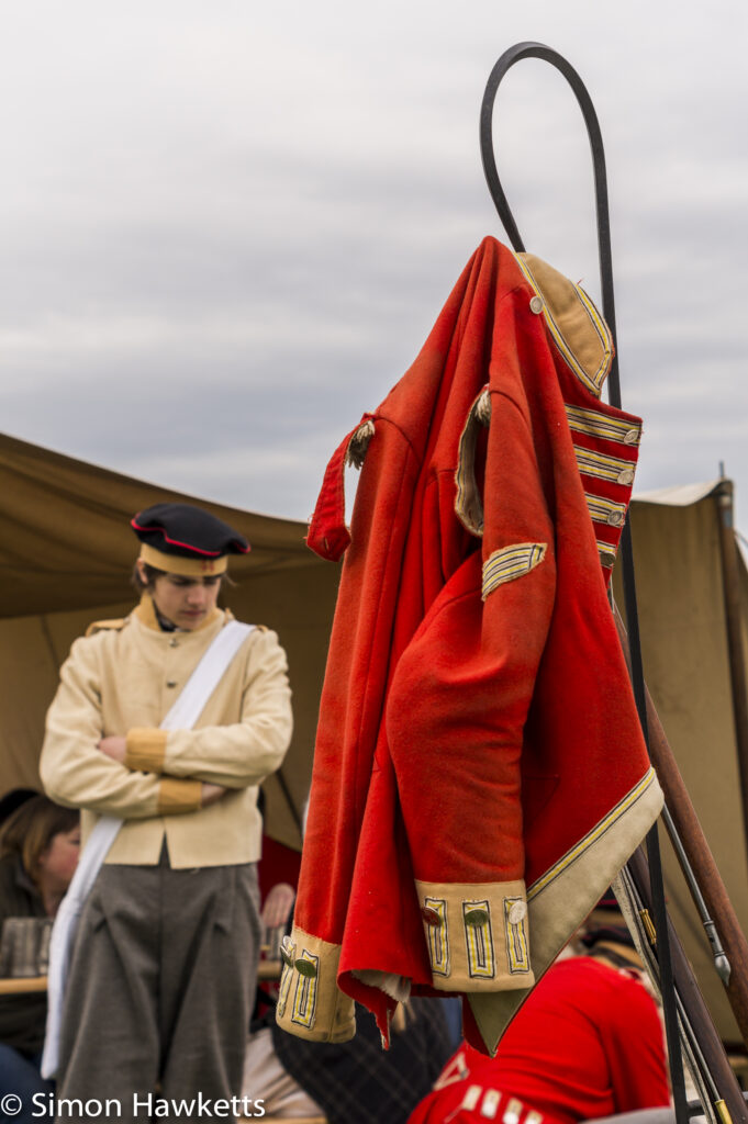 National Trust property Ickworth House pictures - Soldier in tunic in battle re-inactment