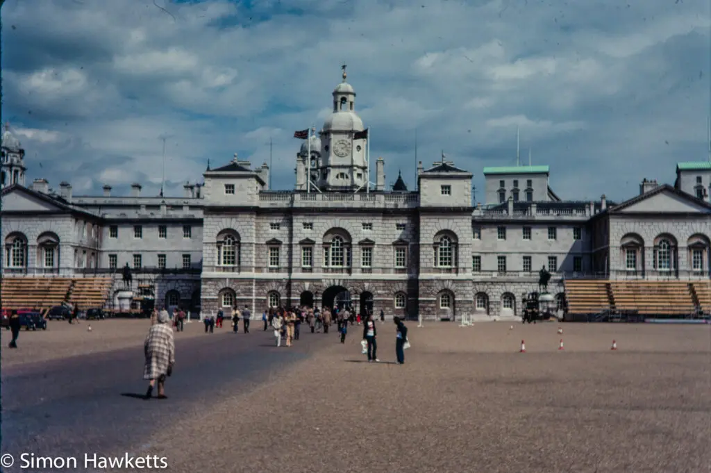 Central London pictures c1980 12 Olympus OM-20 pictures - Horse guards parade on colour negative film taken about 1980