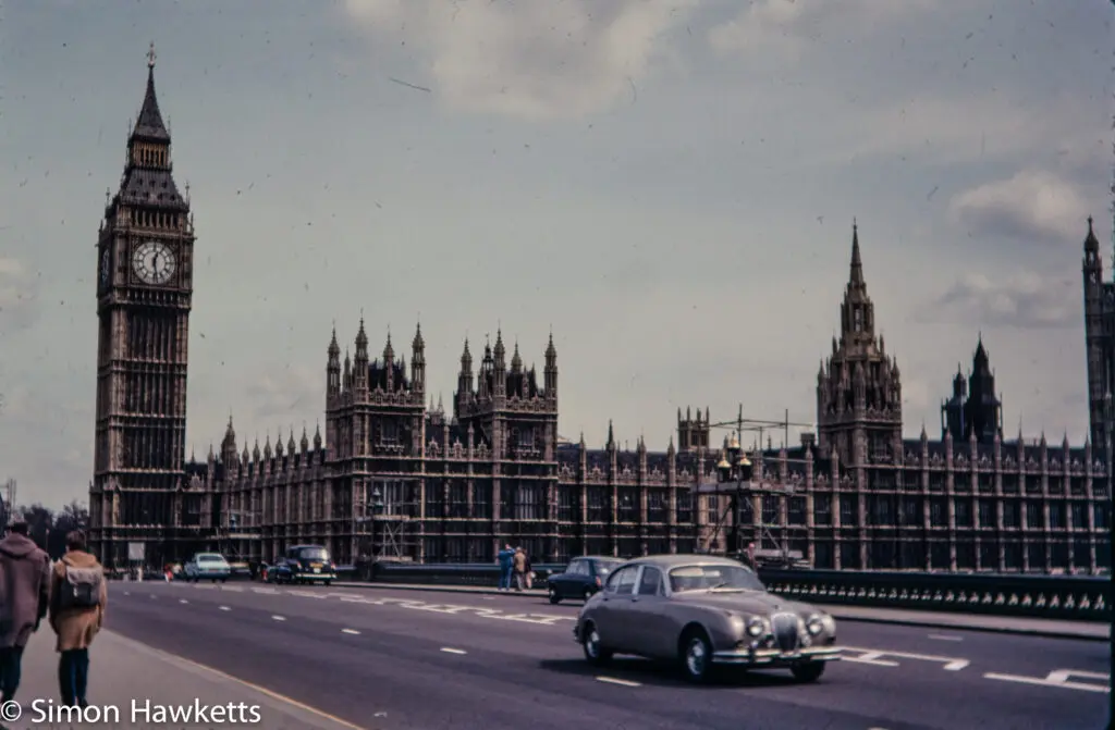 Central London pictures c1980 5 Olympus OM-20 pictures - Houses of Parliament on colour negative film taken about 1980