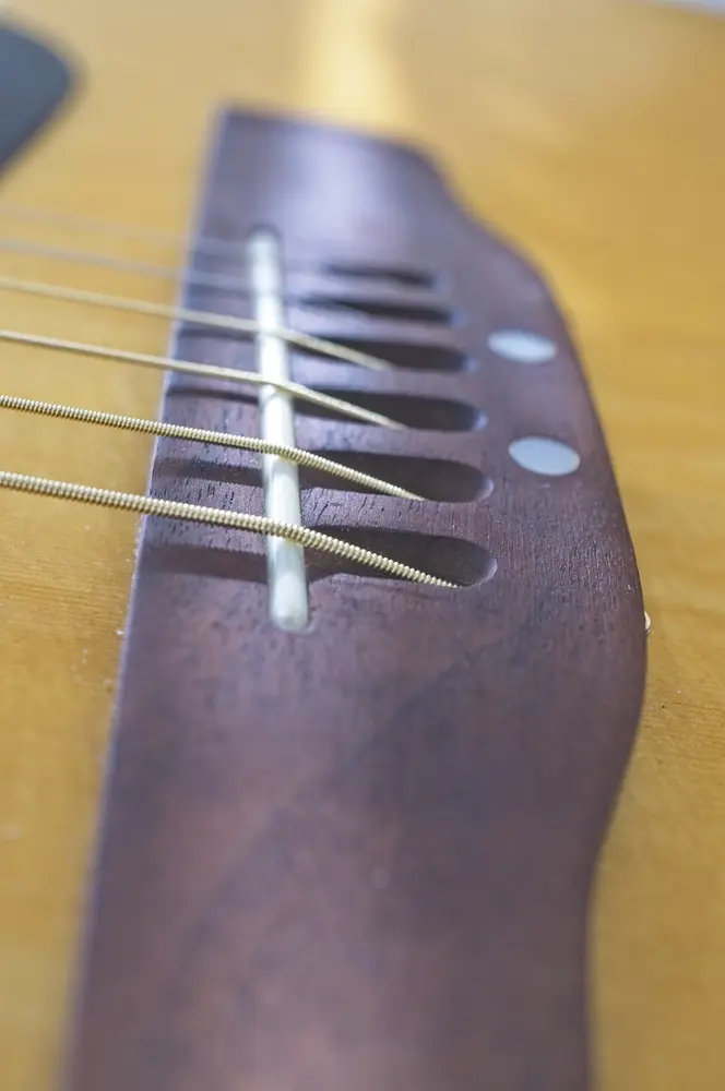 Ovation Applause AE-32 guitar refurbisment 12 ovation applause ae 32 saddle with pickup removed 1
