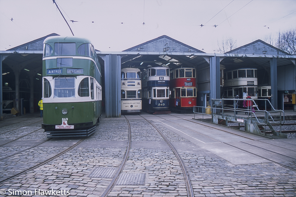 pentax z 1p agfa ct100 slide film crich tramway museum tram shed