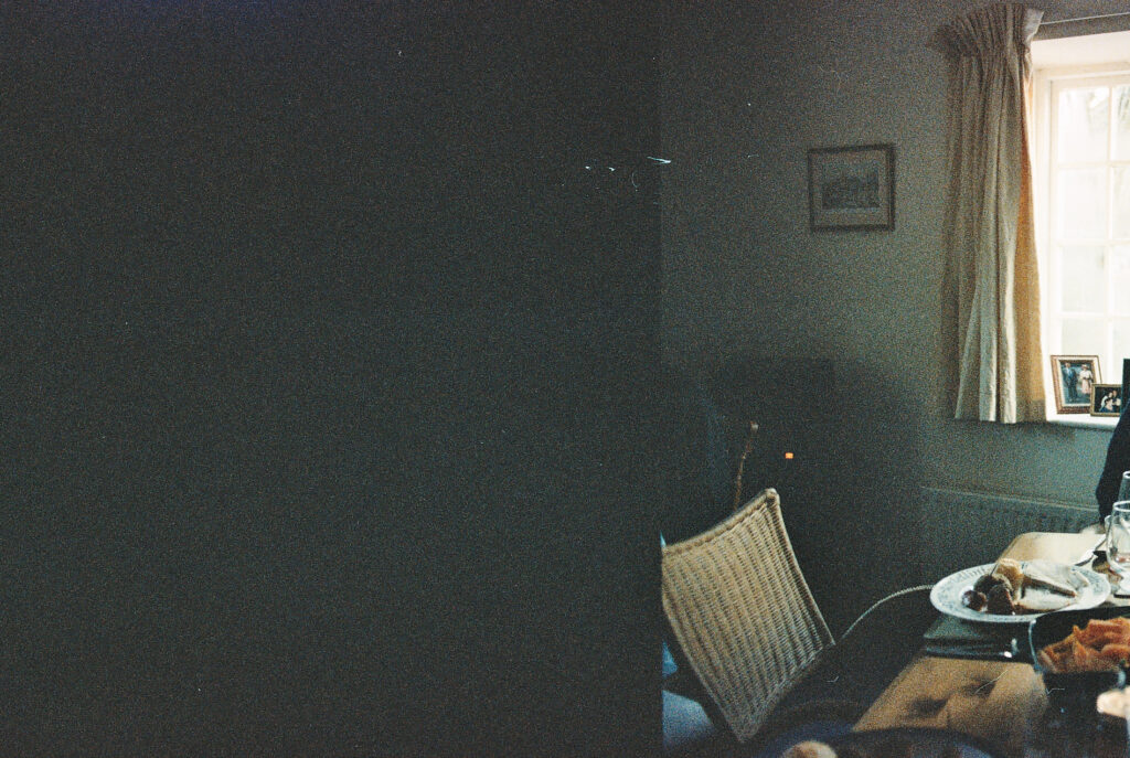 Photos from film found in old cameras - half a frame of an interior