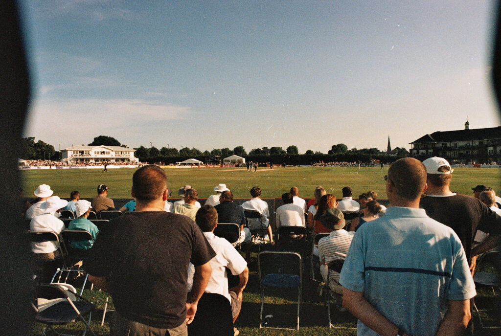 Photos from film found in old cameras - a cricket match