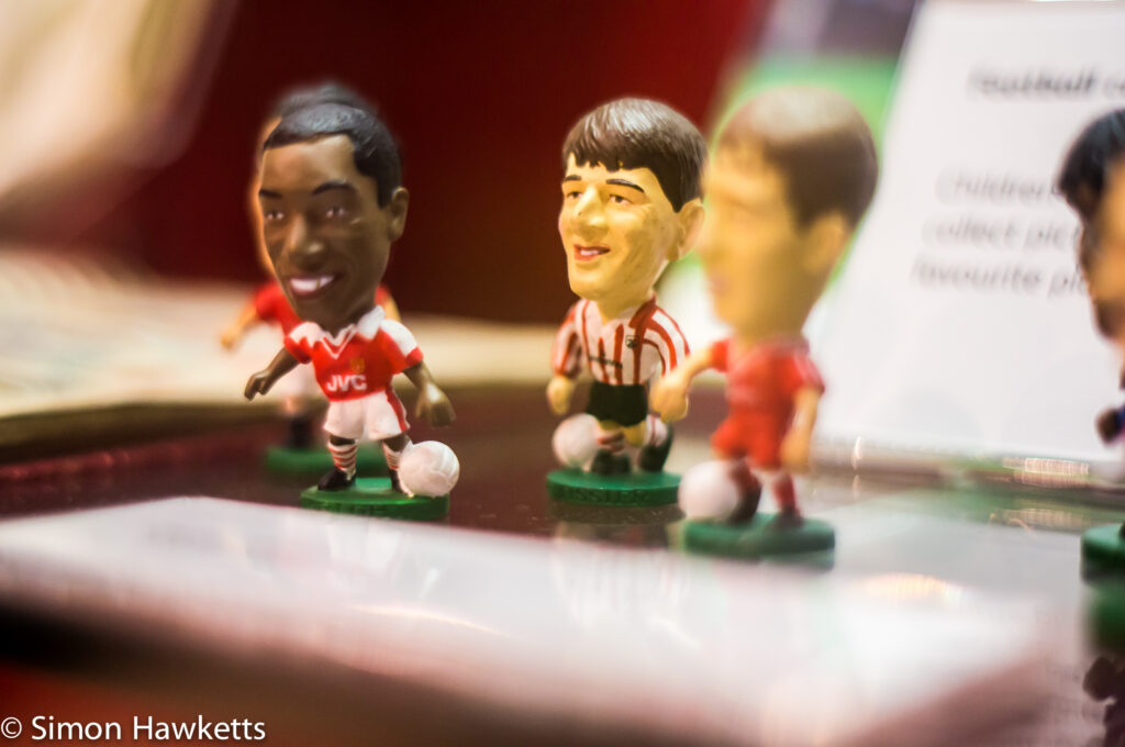 Pictures from Sudbury Hall in Derbyshire - Model footballers in a display cabinet