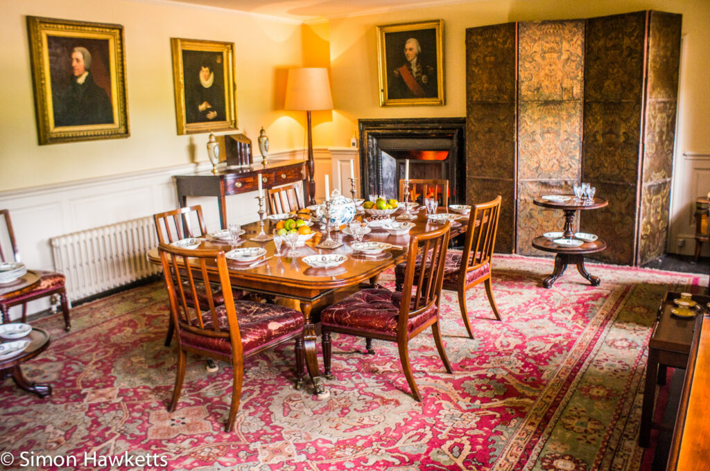 Pictures from Sudbury Hall in Derbyshire - The dining room