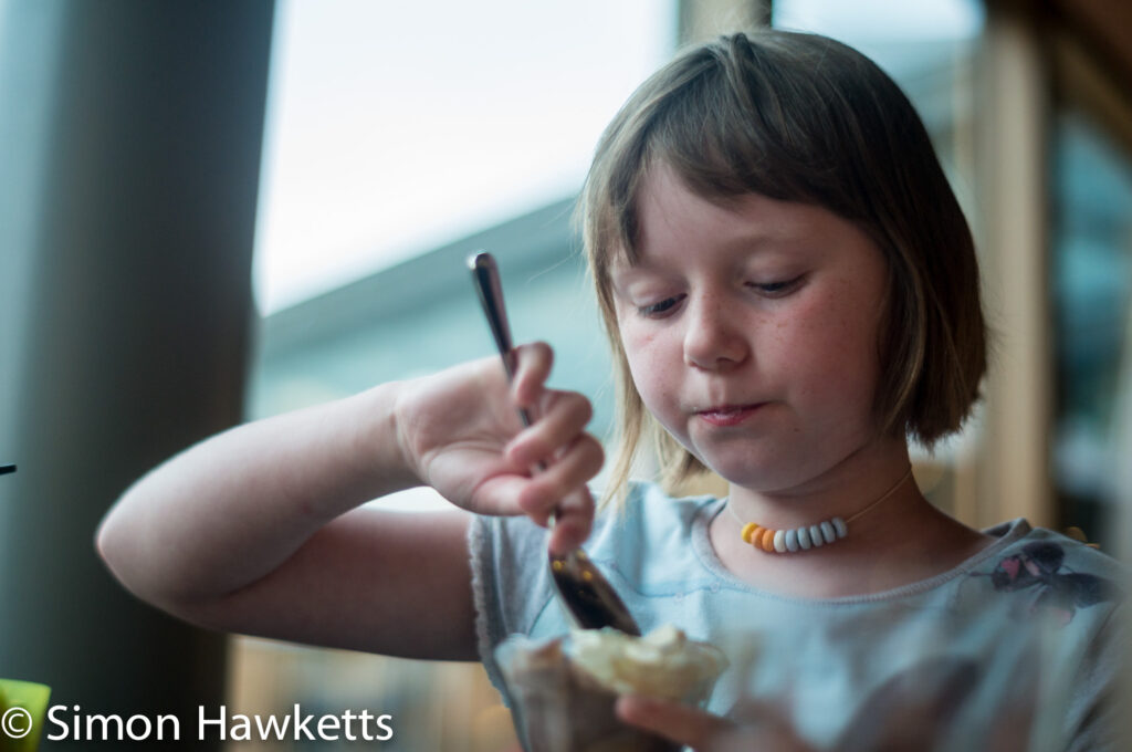 Pictures from Woburn Forest CenterParcs - A girl eating icecream