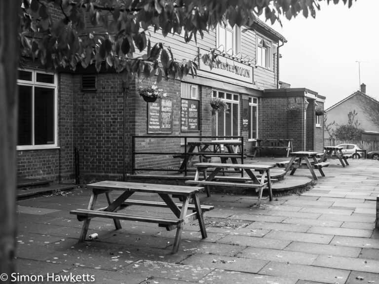 Ricoh GXR A12 50mm macro sample pictures - pub benches