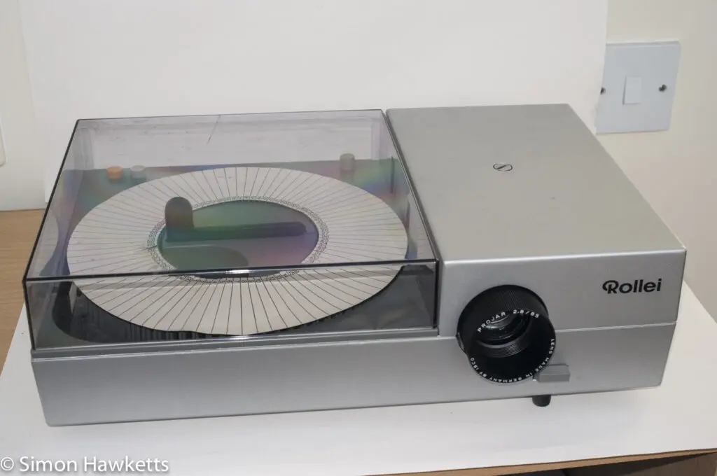 A family night with colour slides 4 rollei p35e slide projector