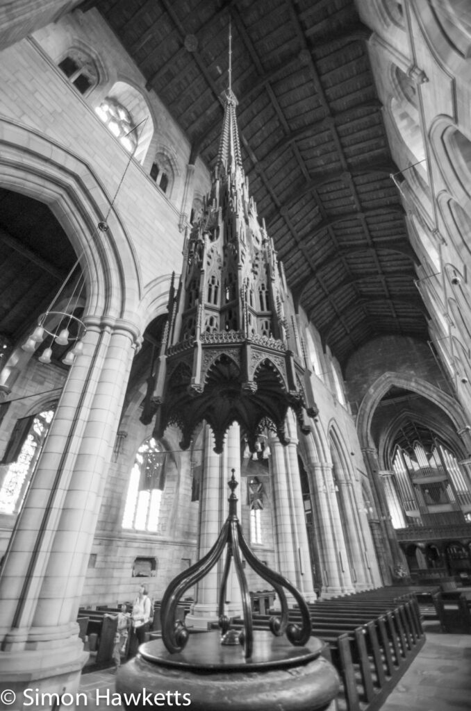 Some black & white pictures taken in Hexham Abbey - Roof and Arches
