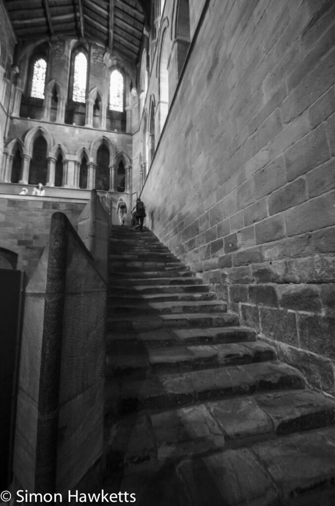 Some black & white pictures taken in Hexham Abbey - Stairs