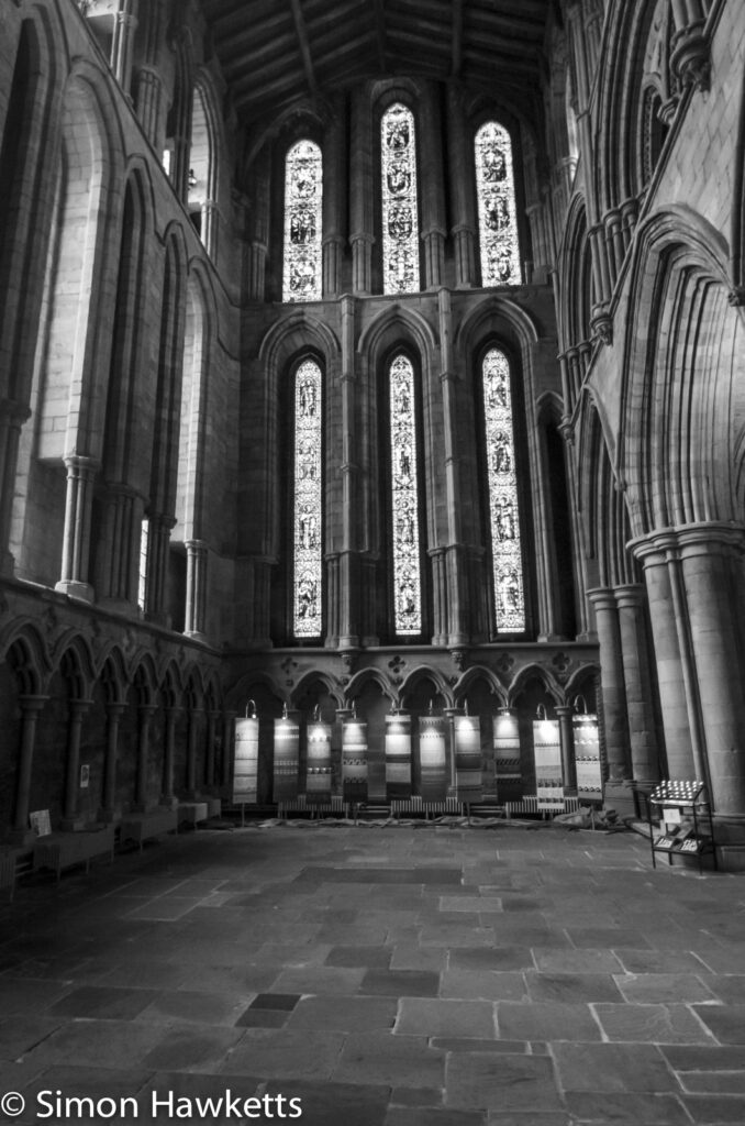 Some black & white pictures taken in Hexham Abbey - Tall Window