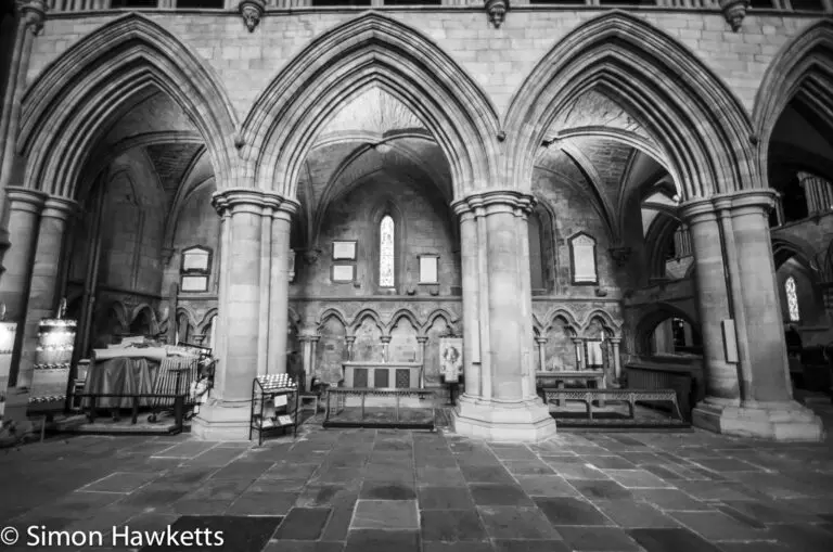 Hexham Abbey in black and white 5 Some black & white pictures taken in Hexham Abbey - Three arches