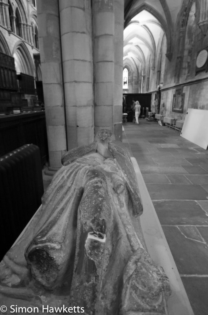 Some black & white pictures taken in Hexham Abbey - Tomb
