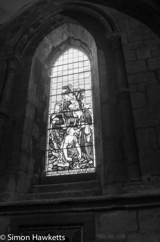 Some black & white pictures taken in Hexham Abbey - Window