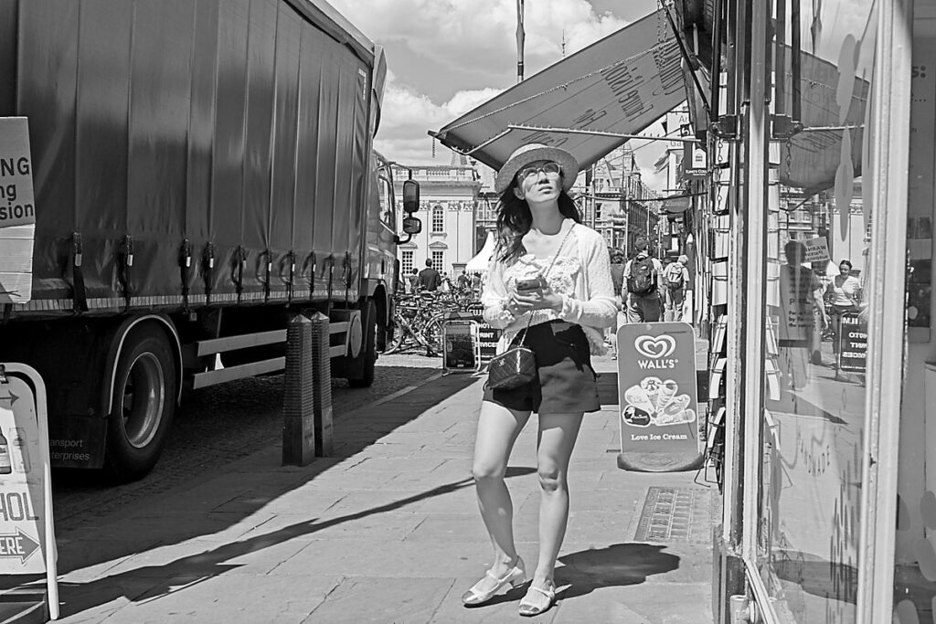 A photo taken during a practice Street Photography session