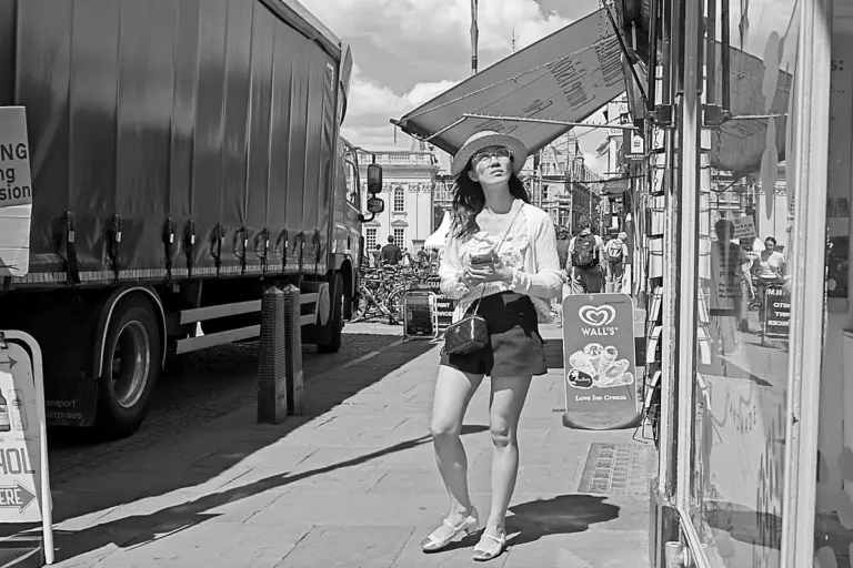 A photo taken during a practice Street Photography session